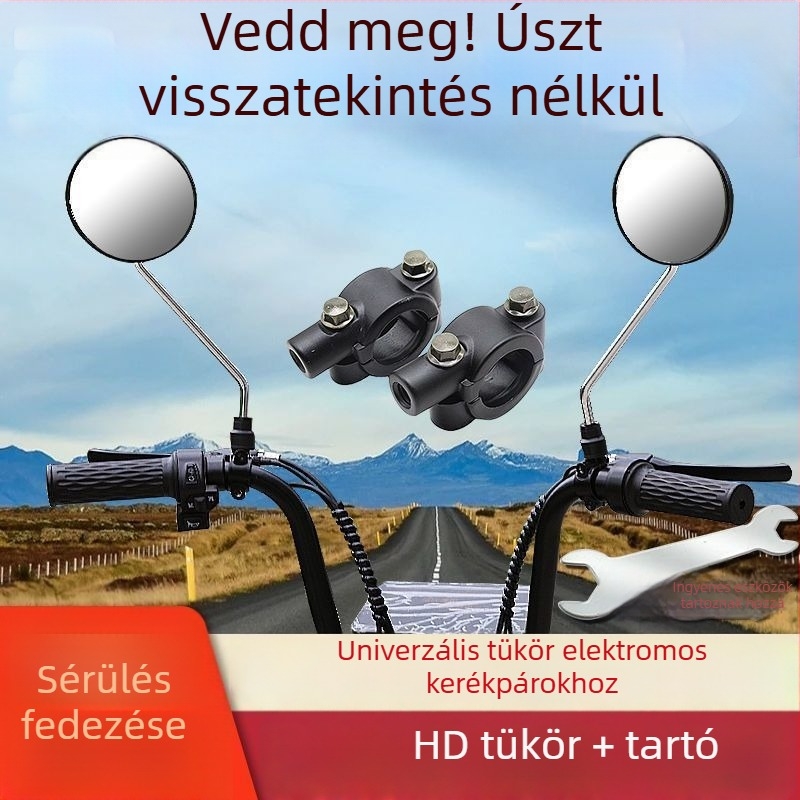Hátsó nézet tükör elektromos járművekhez és motorkerékpárokhoz, kerek formájú, univerzális kompatibilitás