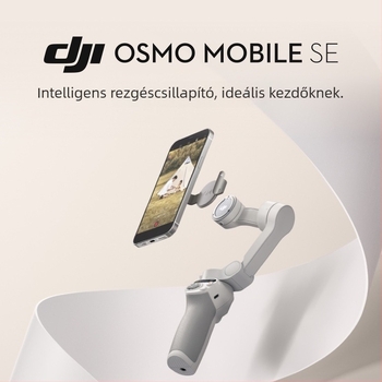 DJI Osmo Mobile SE kézi 3-tengelyes gimbal – hajtogatható stabilizátor, műanyag ház, Bluetooth támogatott, készen áll a szelfire