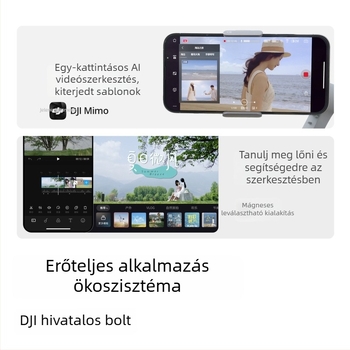 DJI Osmo Mobile SE kézi 3-tengelyes gimbal – hajtogatható stabilizátor, műanyag ház, Bluetooth támogatott, készen áll a szelfire