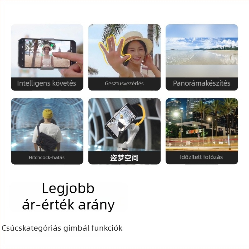 DJI Osmo Mobile SE kézi 3-tengelyes gimbal – hajtogatható stabilizátor, műanyag ház, Bluetooth támogatott, készen áll a szelfire