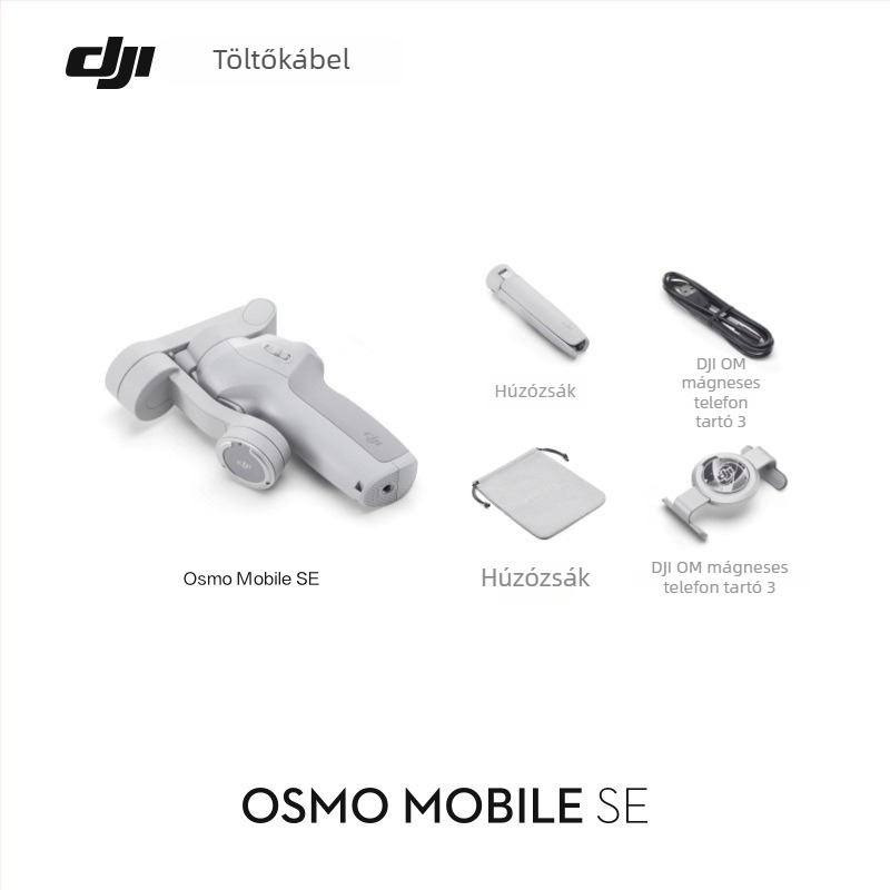 DJI Osmo Mobile SE kézi 3-tengelyes gimbal – hajtogatható stabilizátor, műanyag ház, Bluetooth támogatott, készen áll a szelfire