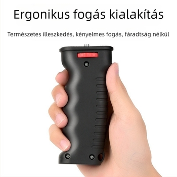 Kézben tartható stabilizátor élő közvetítésekhez, állvánnyal és világító készlettel – mobiltelefon/kamera, kültéri használatra, rezgéscsillapítás, műanyag burkolat