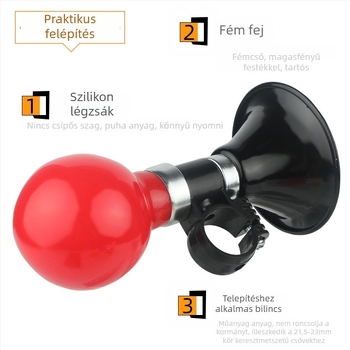 Deemount DBH018 Gyerek kerékpár csengő, fém és szilikon testtel
