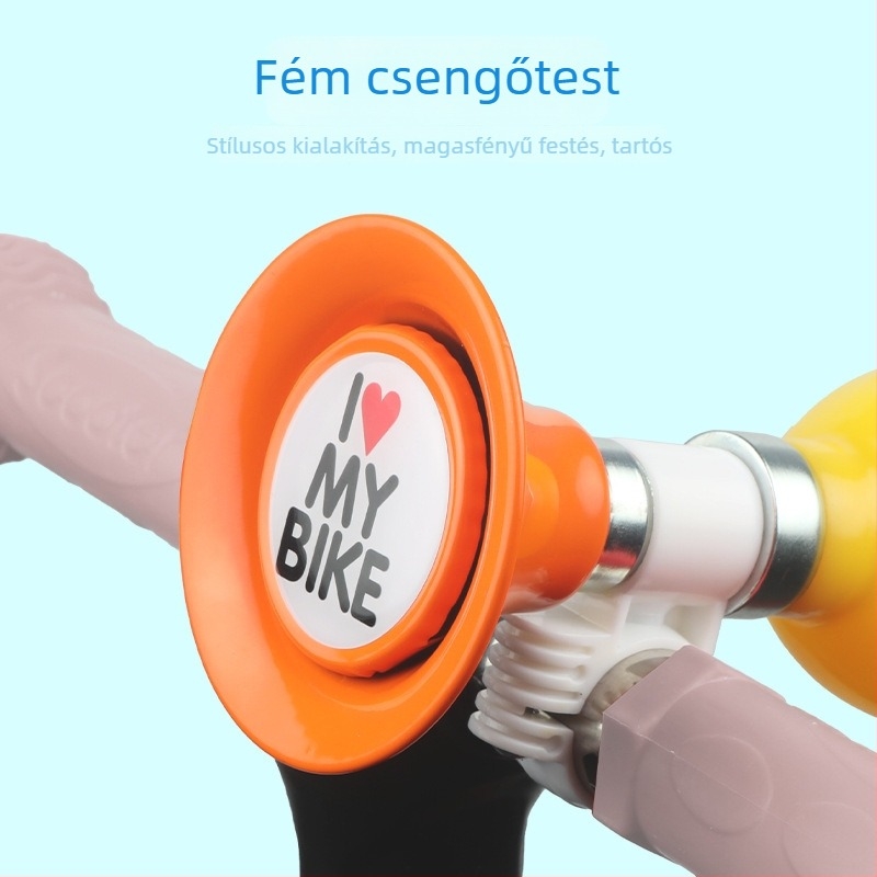 Deemount DBH018 Gyerek kerékpár csengő, fém és szilikon testtel