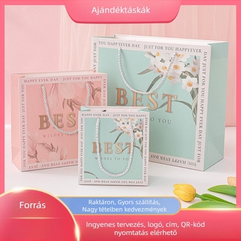 Koreai stílusú ajándéktáska, kartonpapírból készült kozmetikai és parfüm csomagolás, testreszabható logóval, származás Yiwu Zhejiang