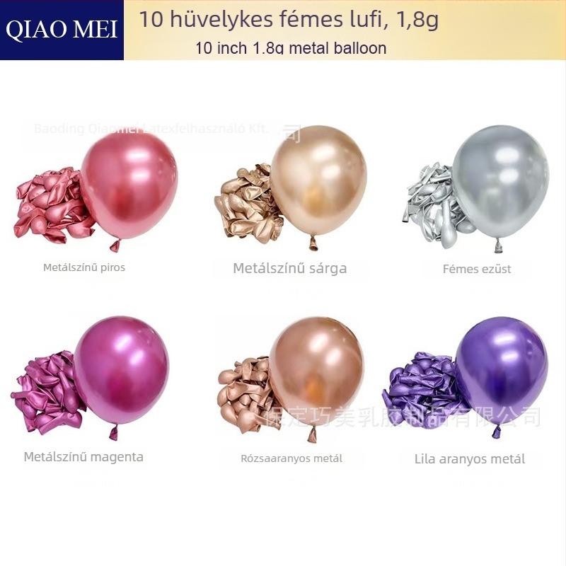 Latex kerek ballon, 1.8 g, minta nélkül, logó nélkül