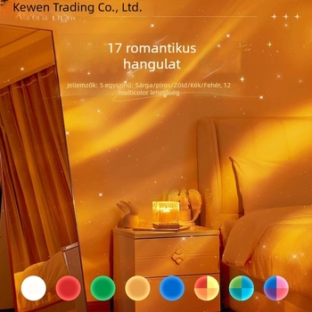 Padlólámpa LED-del, csillagos ég projektorral, víz hullámok és aurora effekt, 30 m²-ig terjedő megvilágítás, nordic stílus