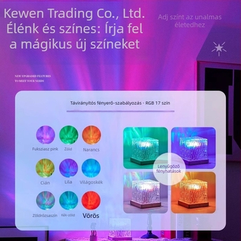 Padlólámpa LED-del, csillagos ég projektorral, víz hullámok és aurora effekt, 30 m²-ig terjedő megvilágítás, nordic stílus