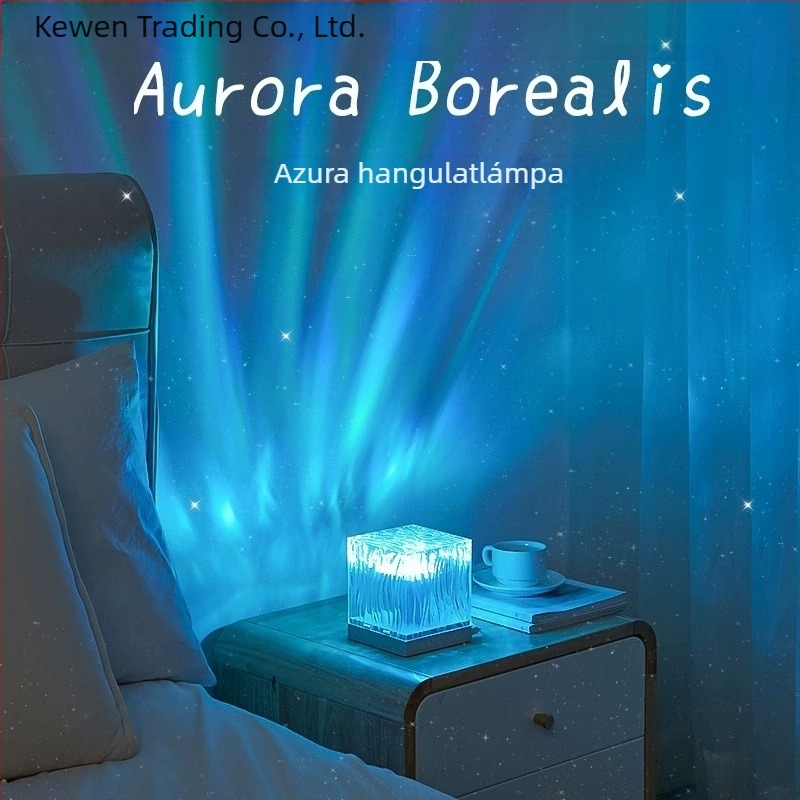 Padlólámpa LED-del, csillagos ég projektorral, víz hullámok és aurora effekt, 30 m²-ig terjedő megvilágítás, nordic stílus