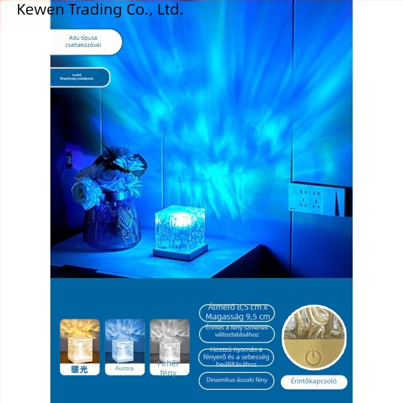 Padlólámpa LED-del, csillagos ég projektorral, víz hullámok és aurora effekt, 30 m²-ig terjedő megvilágítás, nordic stílus