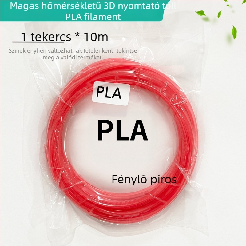 Fényes PLA filament 3D tollhoz, magas hőmérsékletű – hossz: 2m/3m/5m