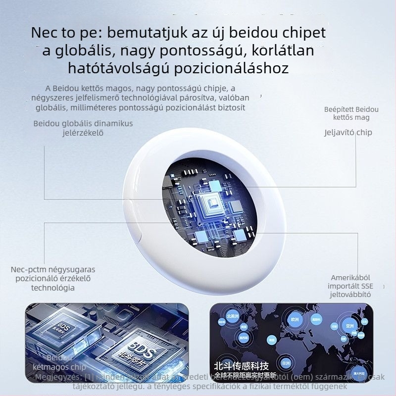 GPS helymeghatározó készülék elvesztés ellen, Airtag alternatíva, okos értesítés kulcsokhoz és hátizsákokhoz, elveszett tárgyak keresése, modell T-01