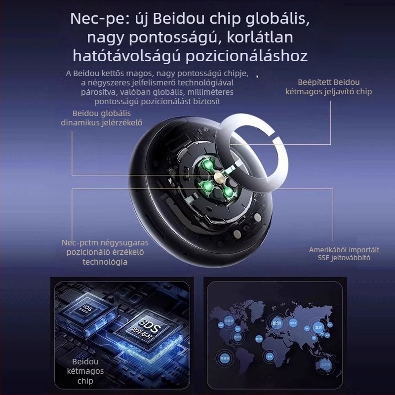 GPS helymeghatározó készülék elvesztés ellen, Airtag alternatíva, okos értesítés kulcsokhoz és hátizsákokhoz, elveszett tárgyak keresése, modell T-01