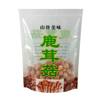 Deer Antler Mushroom csomagoló tasak zipzárral – kompozit élelmiszeranyag, származás Jieyang, Guangdong; márka And; logó nyomtatás nem lehetséges