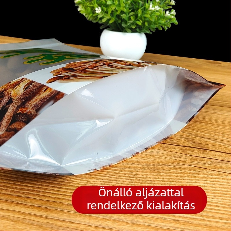 Deer Antler Mushroom csomagoló tasak zipzárral – kompozit élelmiszeranyag, származás Jieyang, Guangdong; márka And; logó nyomtatás nem lehetséges