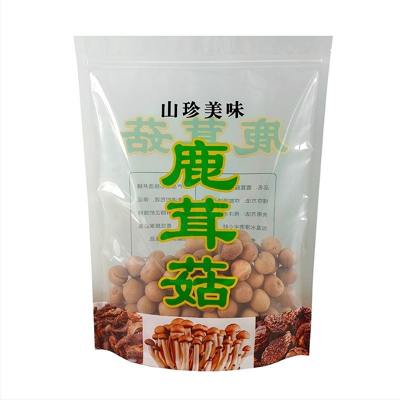 Deer Antler Mushroom csomagoló tasak zipzárral – kompozit élelmiszeranyag, származás Jieyang, Guangdong; márka And; logó nyomtatás nem lehetséges