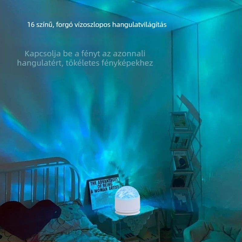 Álomszép vetítés lámpa északi fény atmoszférával, projektor csillagfényes égbolton a hálószobába, éjjeli fény, távirányító, feszültség ≤36V