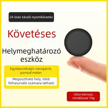 Okos elvesztés elleni nyomkövető kerékpárokhoz és háziállatoknak, modell F3, ABS, Bluetooth, 220 mAh akkumulátor