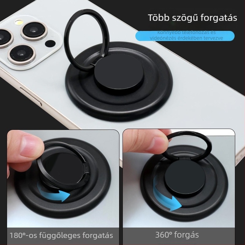 MagSafe mágneses gyűrűtartó ABS műanyagból, 360° forgás, erős magnet