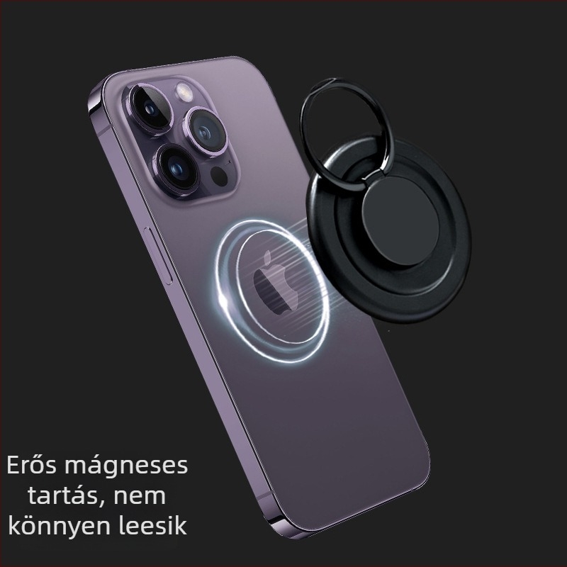 MagSafe mágneses gyűrűtartó ABS műanyagból, 360° forgás, erős magnet