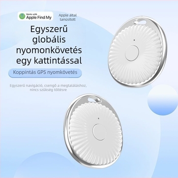 DW-B Bluetooth tracker Apple iOS-hoz, ABS anyag, 110 mAh akkumulátor, kb. 13 g tömeg, 2025-ös megjelenés