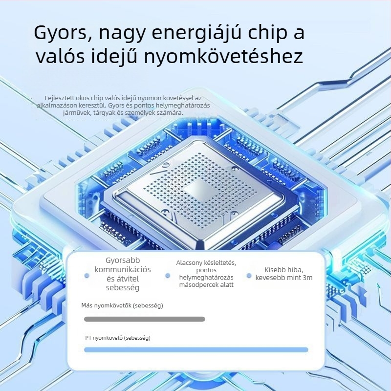 DW-B Bluetooth tracker Apple iOS-hoz, ABS anyag, 110 mAh akkumulátor, kb. 13 g tömeg, 2025-ös megjelenés