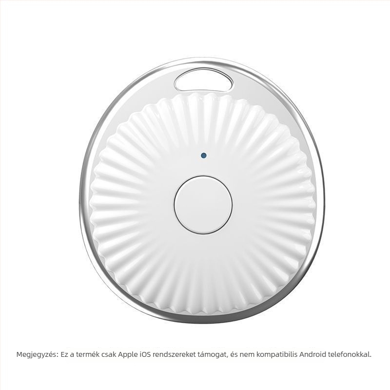 DW-B Bluetooth tracker Apple iOS-hoz, ABS anyag, 110 mAh akkumulátor, kb. 13 g tömeg, 2025-ös megjelenés