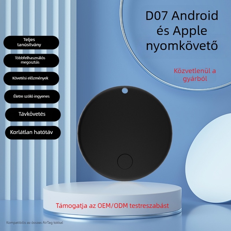 Globális kettős rendszerű intelligens anti-lost eszköz, Airtag-helyettesítő, háziállat-kereső, mini méret