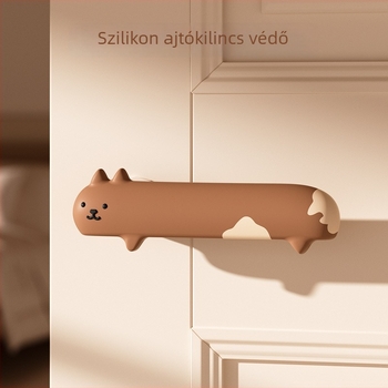 Szilikon ajtókilincs védőburkolat hálószoba- és fürdőszoba ajtókhoz, csendes, ütődés elleni, vastag falvédő
