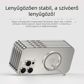 Xundd mágneses hordozható telefon-tartó – MagSafe, fémötvözetből készült, összecsukható, kompatibilis Apple, Huawei és Samsung