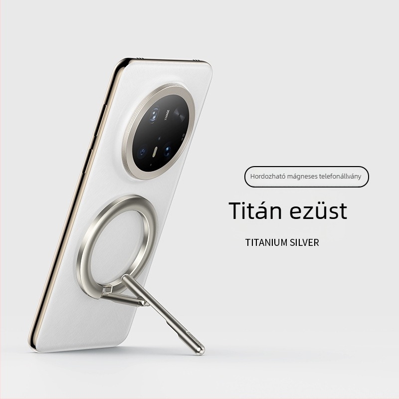 Xundd mágneses hordozható telefon-tartó – MagSafe, fémötvözetből készült, összecsukható, kompatibilis Apple, Huawei és Samsung