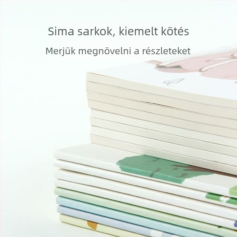 Rajzfüzet rajzokhoz, 28 oldal, 100 g/m² papír, ragasztott kötés, nyers fa cellulóz, aranyos japán-koreai stílus