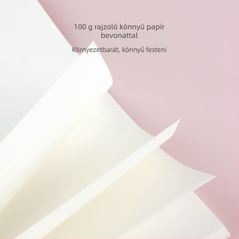 Rajzfüzet rajzokhoz, 28 oldal, 100 g/m² papír, ragasztott kötés, nyers fa cellulóz, aranyos japán-koreai stílus