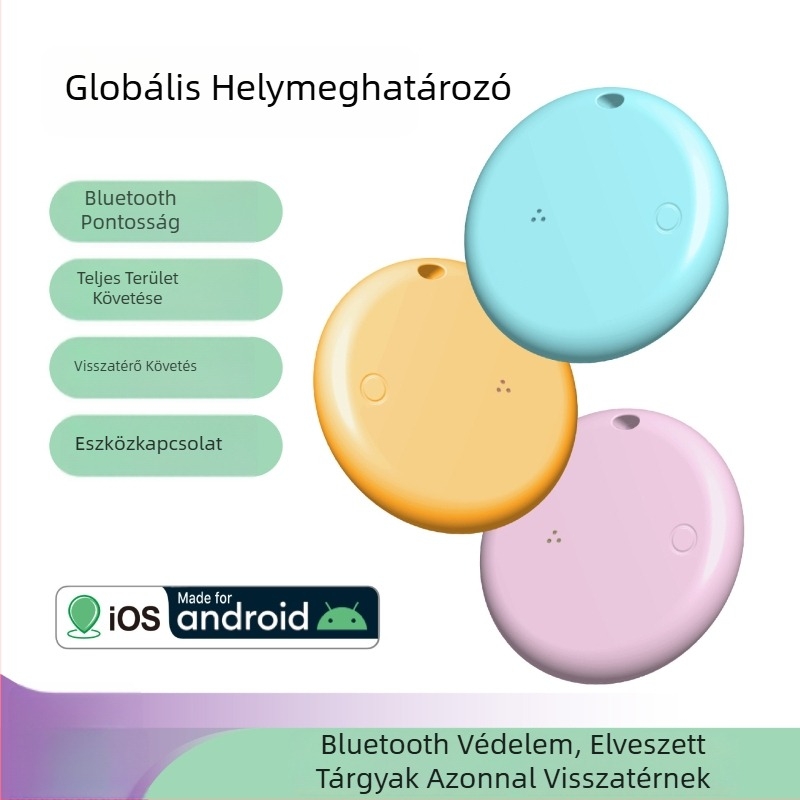 Airtag kettős rendszerű GPS nyomkövető Android és iOS-hoz, globális helymeghatározás, történeti útvonal, egy kattintásos navigáció, modell P-25b