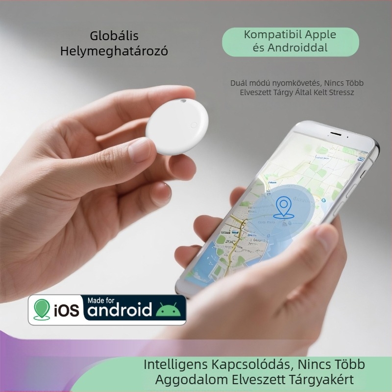 Airtag kettős rendszerű GPS nyomkövető Android és iOS-hoz, globális helymeghatározás, történeti útvonal, egy kattintásos navigáció, modell P-25b