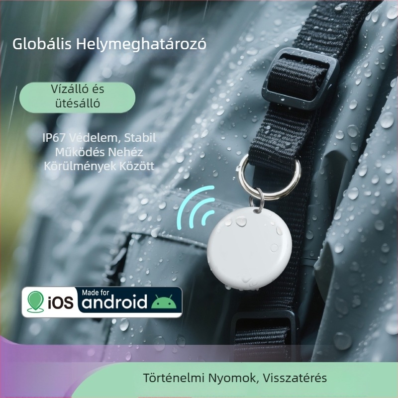 Airtag kettős rendszerű GPS nyomkövető Android és iOS-hoz, globális helymeghatározás, történeti útvonal, egy kattintásos navigáció, modell P-25b