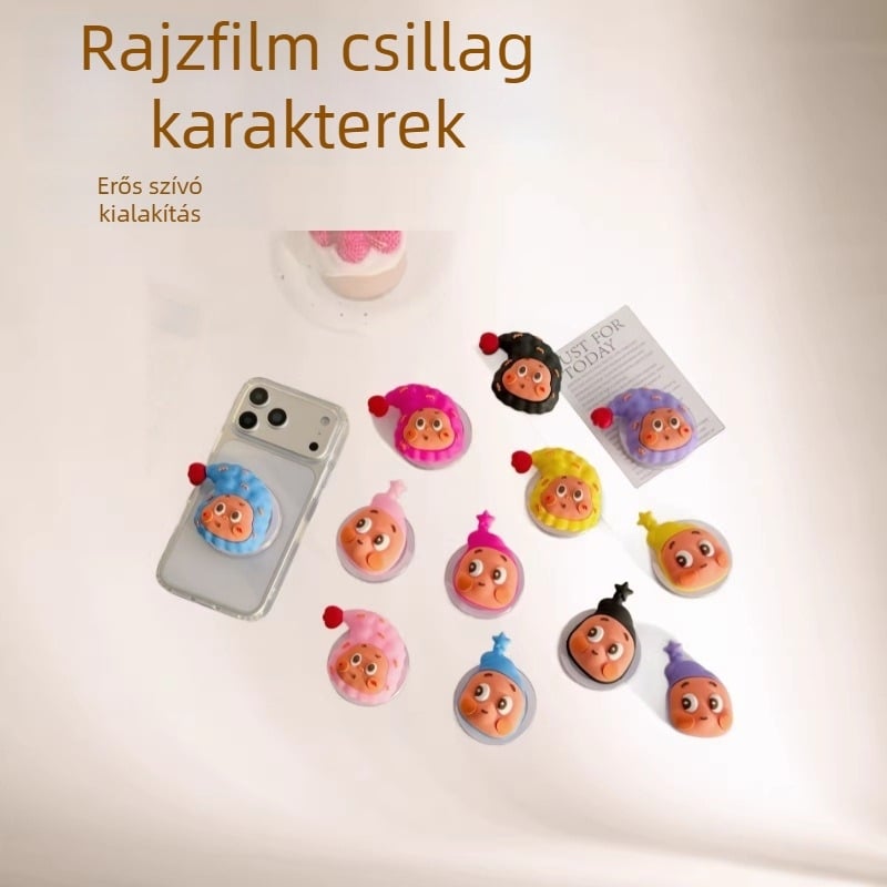 Csillag alakú mágneses telefon-tartó erős szívóerővel az asztalhoz és gyűrűtartó