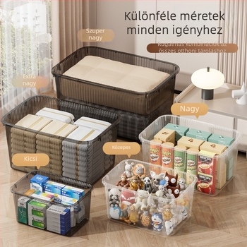 Átlátszó tároló doboz, mozgatható, modell Sanqian s8735-8739, PP műanyag