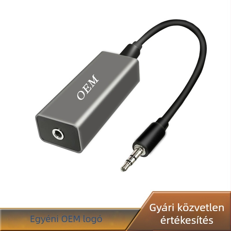 3,5 mm-es audió földhurok izolátor zajcsökkentéssel, acélmagot borított réz vezeték, nikkel bevonat, Modell 269