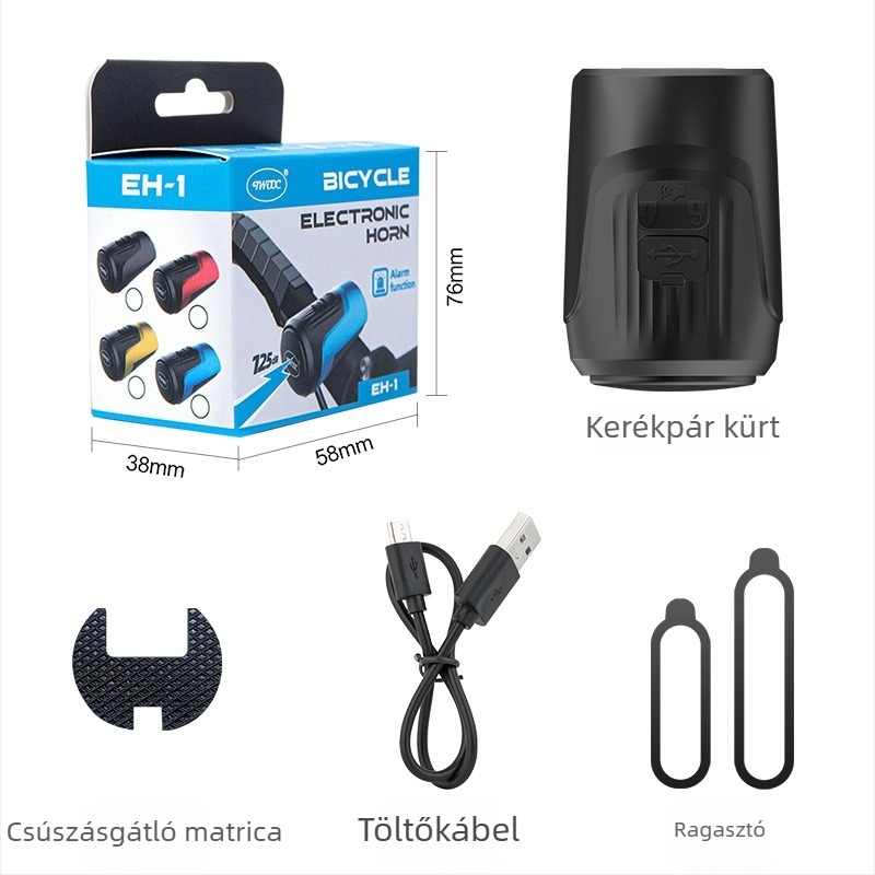 Vízálló kerékpáros elektronikus csengő riasztóval — MJR márka, anyag műanyag/gyanta, testreszabható, licencelt magáncímke
