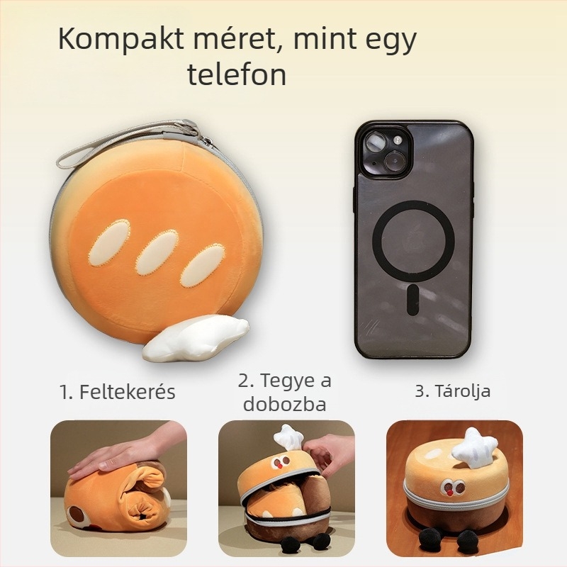 Karikatúra stílusú memóriapárna, U‑alakú párna, utazó nyakpárna, kristály bársony huzattal