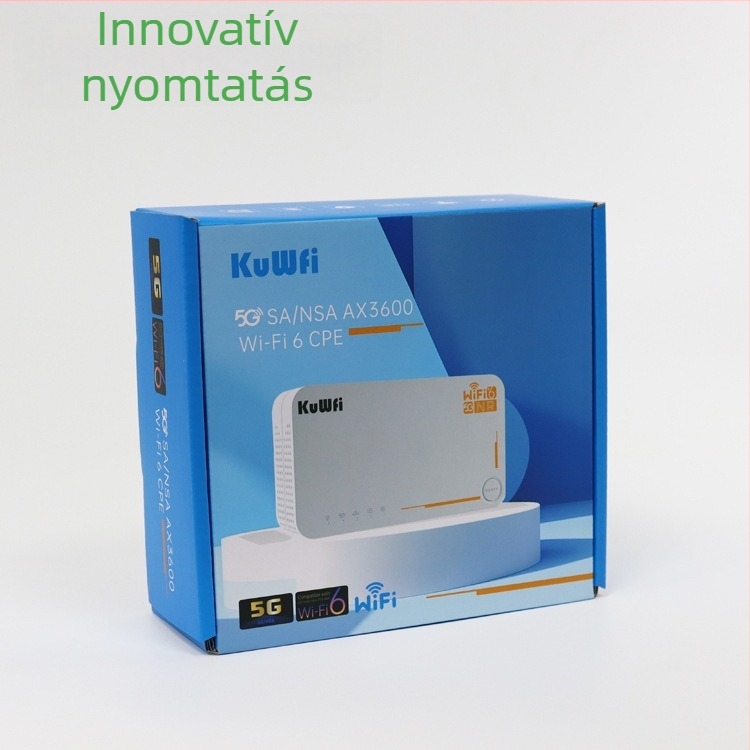 Logóval ellátott egyedi csomagoló doboz, 300 gsm hullámkarton, forró nyomás, UV nyomtatás és relief