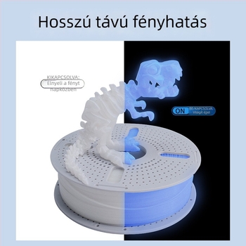 PLA világító filament 3D nyomtatáshoz, ovális keresztszeliés