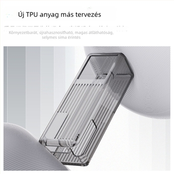 Xiaomi 165W beépített kábellel használható TPU védőtok power bankhez, átlátszó design, 10000mAh kapacitás, ütésálló, 100g tömeg