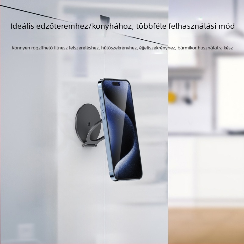 MagSafe mágneses összecsukható telefonállvány dupla mágneses rögzítéssel, asztali háromrészes gyűrűtartóval