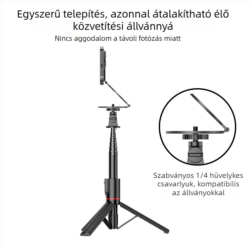 MagSafe mágneses összecsukható telefonállvány dupla mágneses rögzítéssel, asztali háromrészes gyűrűtartóval