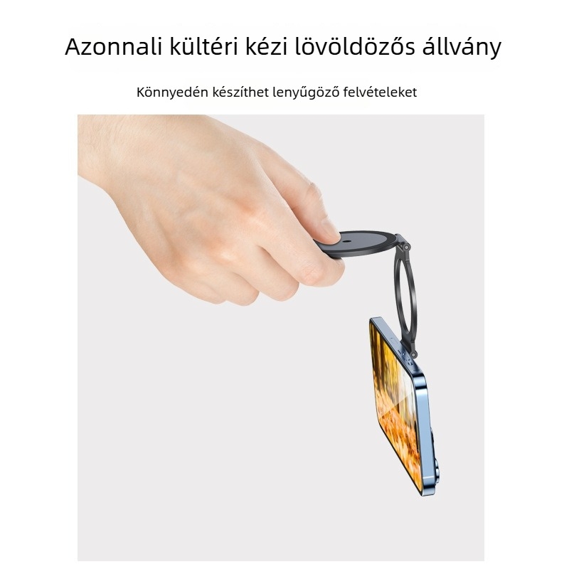 MagSafe mágneses összecsukható telefonállvány dupla mágneses rögzítéssel, asztali háromrészes gyűrűtartóval