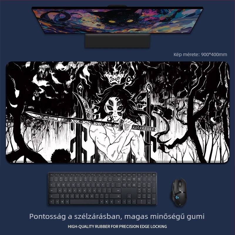 Egérpad természetes gumi anyagból, egyoldalas, hőtranszfer nyomtatás, rajzfilm animációs stílusú