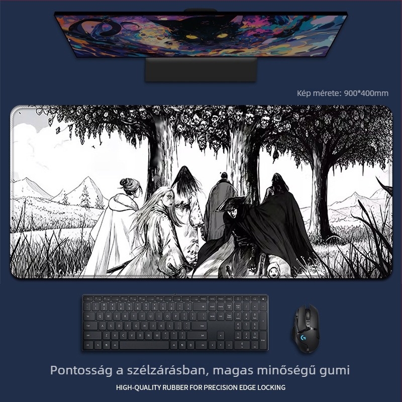 Egérpad természetes gumi anyagból, egyoldalas, hőtranszfer nyomtatás, rajzfilm animációs stílusú