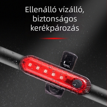 056 kerékpár hátsó lámpa, USB-töltő, COB nagy fényerő, biztonsági figyelmeztető fény kültéri kerékpározáshoz